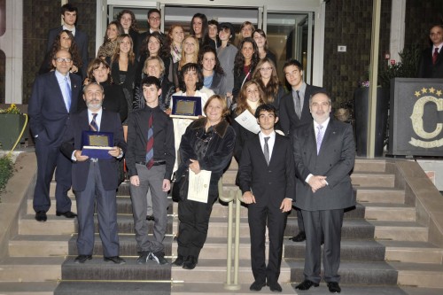 da sinistra con gli occhiali il prof. Carlo Bucci, da destra in prima fila Antonio Venturi