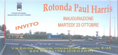 Inaugurazione Rotonda Paul Harris