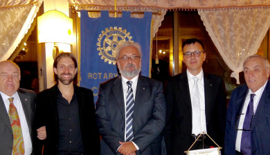 da sinistra, Pier Luigi Pagliarani, Antonio Riva, Giorgio Babbini, Luigi Angelini e Domenico Scarpellini