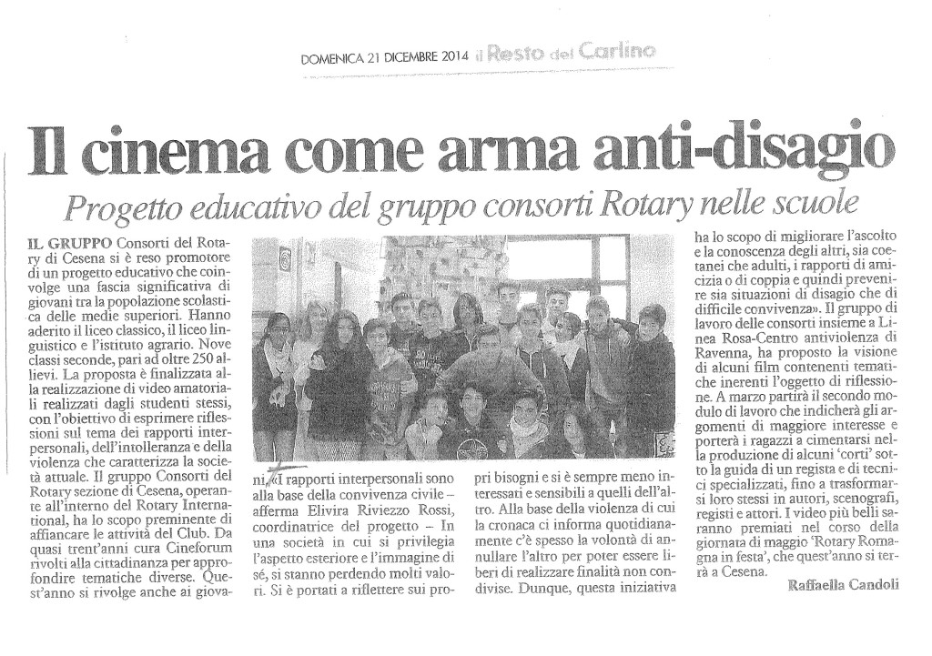 il cinema come arma anti-disagio