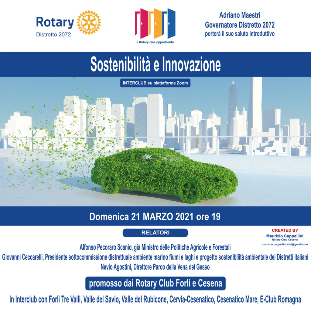 Rotary Distretto 2072 - Interclub Sostenibilità e Innovazione - 21 MARZO 2021